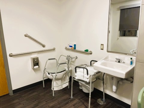 Accessible bathroom at UAMS